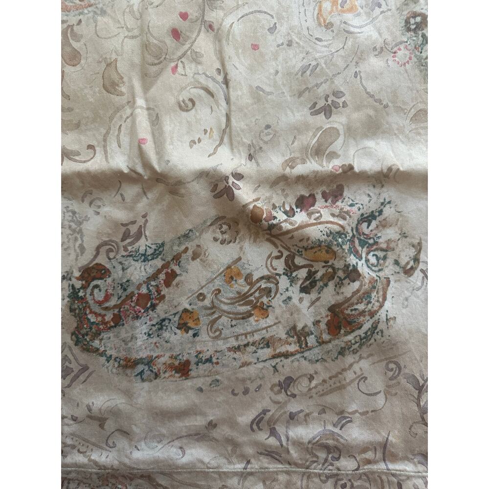 Ralph Lauren Home Verdonnet Paisley King Pillow Sham Cotton Sateen beige brown